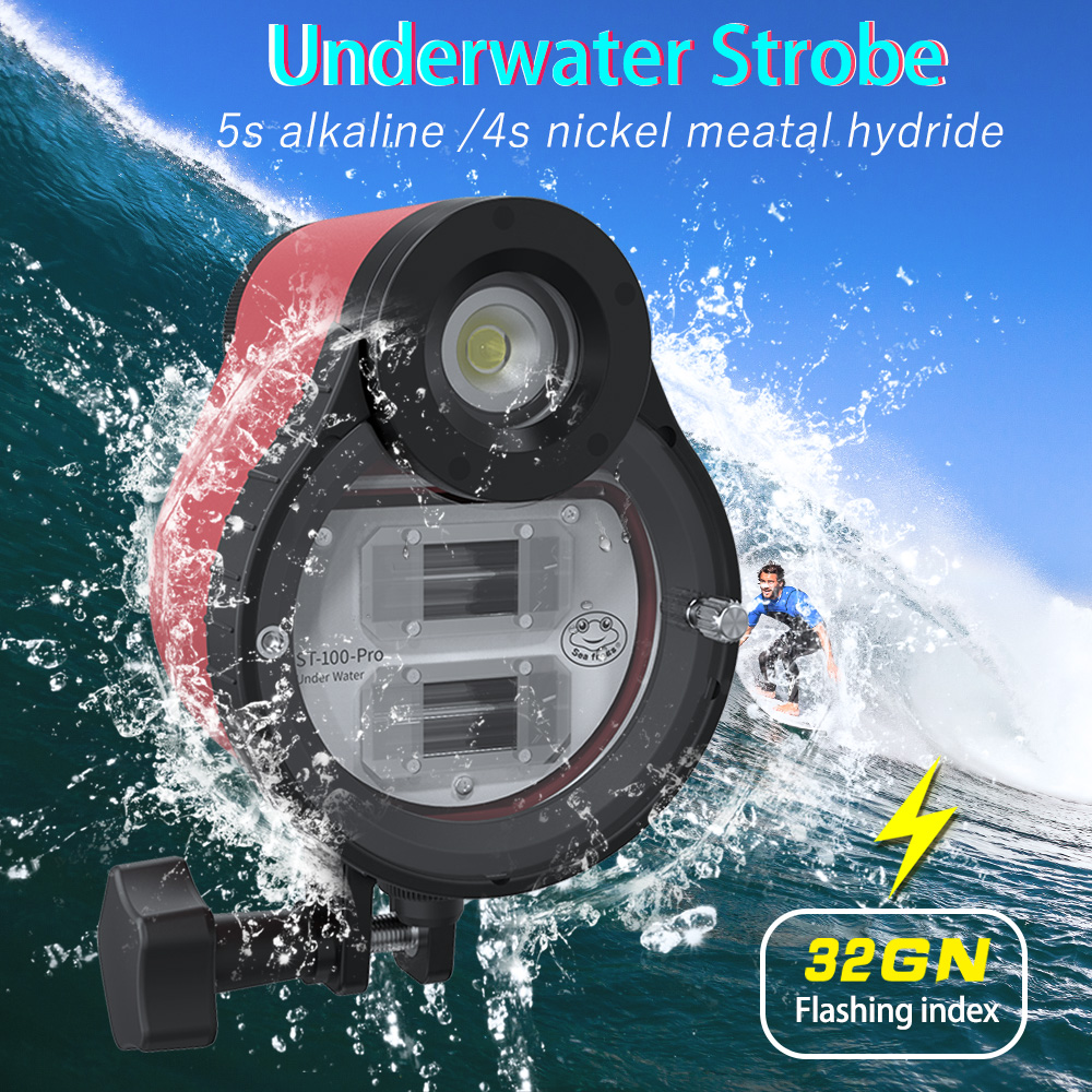 Photography Lighting Brands - Seafrogs ST-100 Pro การถ่ายภาพใต้น้ํา Strobe 100