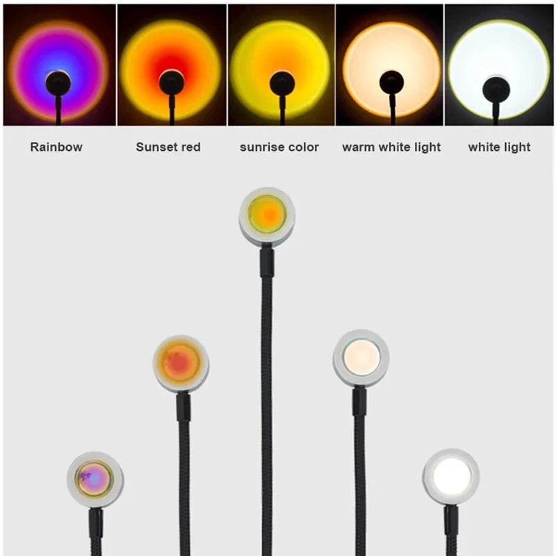 Photography Lighting Wall - โคมไฟ USB Sunset Rainbow บรรยากาศ Night