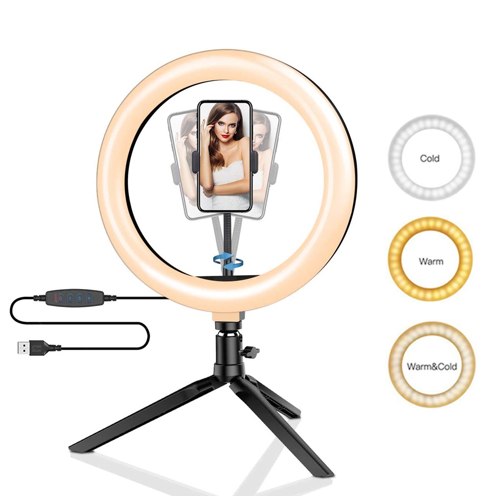 Photography Lighting Set - 26 ซม.10 นิ้ว LED แหวน Selfie