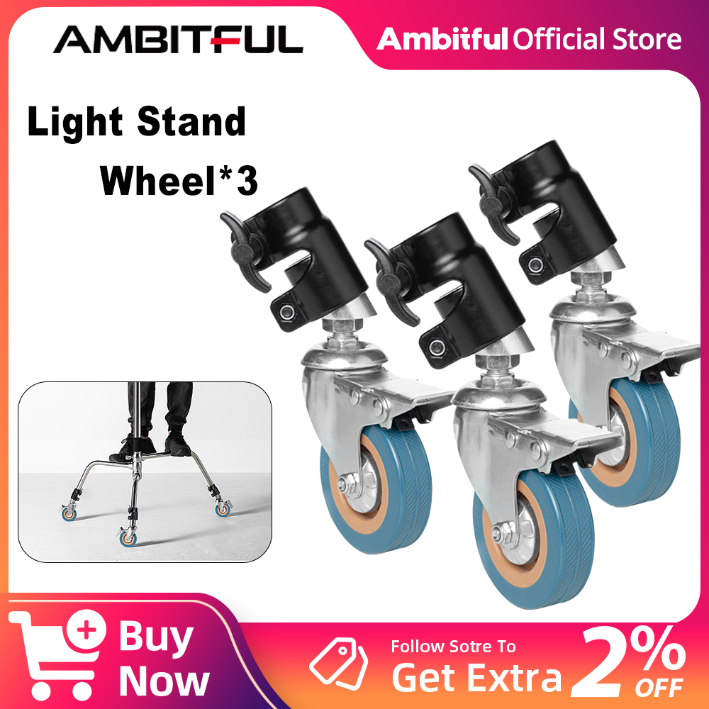 Photography Lighting Set - ชุดล้อโลหะหมุนได้ 3 ชิ้น AMBITFUL ขนาด 25
