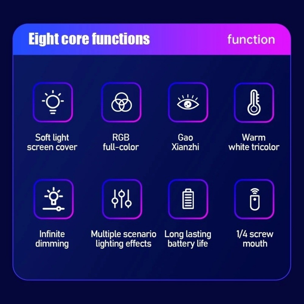 Photography Lighting Studio - ไฟ LED RGB แบบมือถือ หลากสี ชาร์จผ่าน