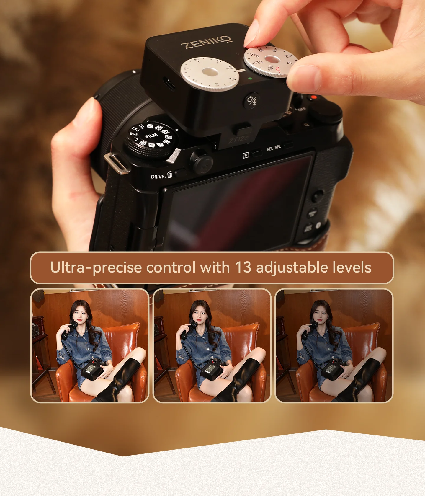 Photography Lighting Brands - ZENIKO ZT12 แฟลช TTL ขนาดกะทัดรัดแบบย้อนยุค พร้อมระบบวัดแสงอัตโนมัติ