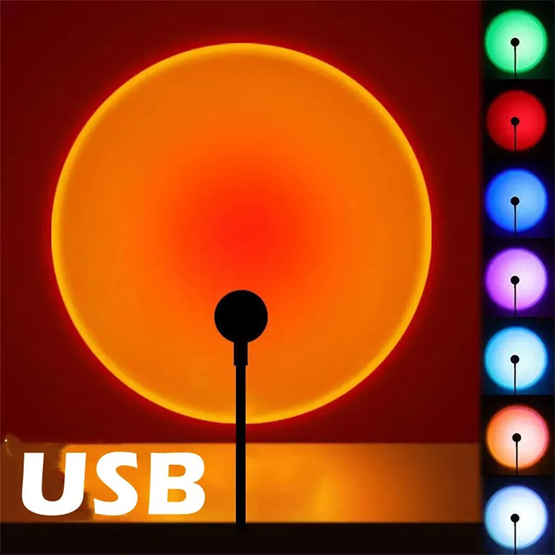 Photography Lighting Wall - USB LED Sunset Light โทรศัพท์มือถือการถ่ายภาพด้วยตนเอง RGB