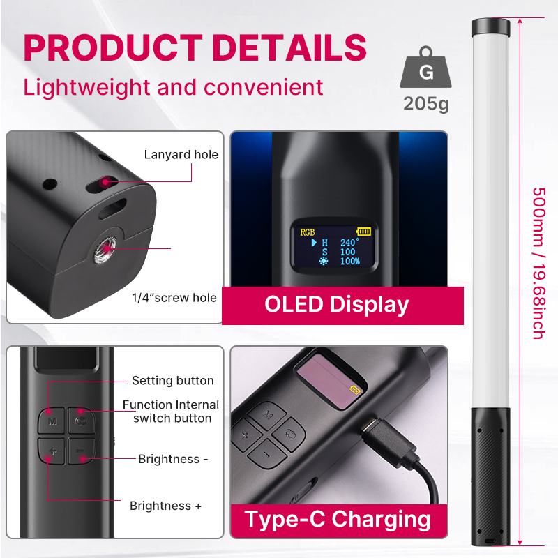 Ulanzi VL119 มือถือ RGB สีสัน  - Photography Lighting Wireless บทวิจารณ์และราคา