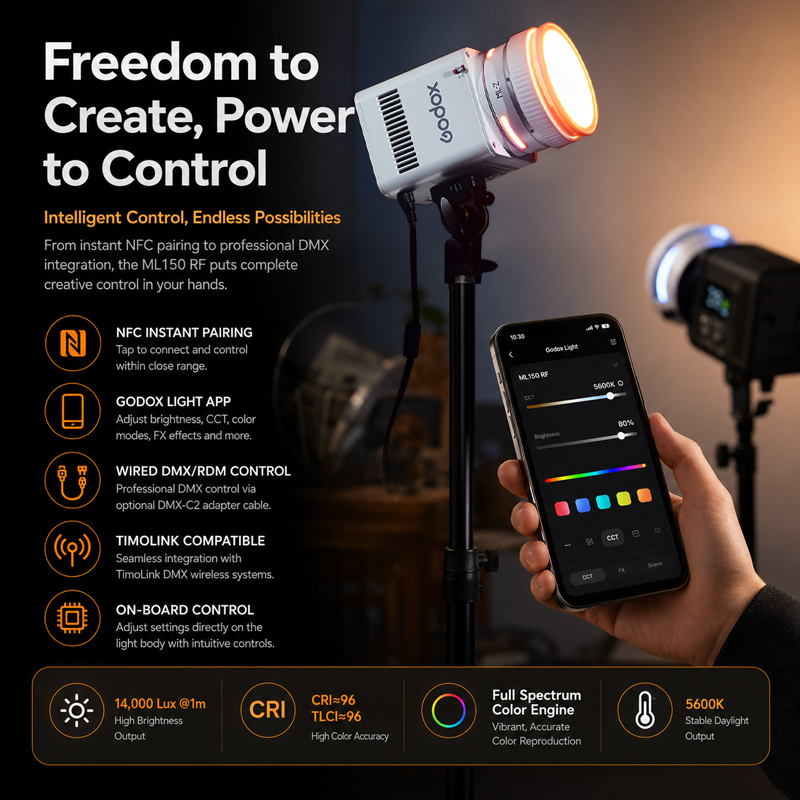 ไฟวิดีโอ LED สีเต็มรูปแบบ Godo - Photography Lighting Wireless บทวิจารณ์และราคา