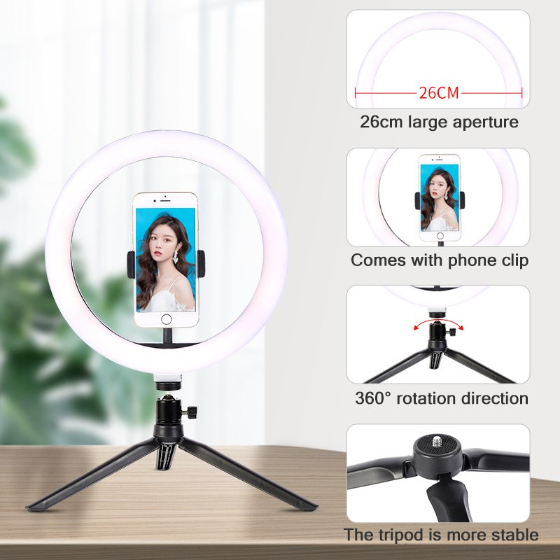 26 ซม.10 นิ้ว LED แหวน Selfie  - Photography Lighting Set บทวิจารณ์และราคา