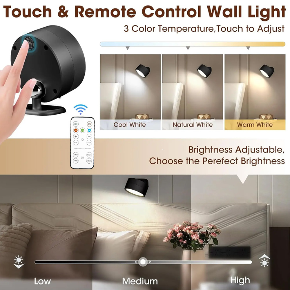 Magnetic LED Wall Light Night  - Photography Lighting Wall บทวิจารณ์และราคา