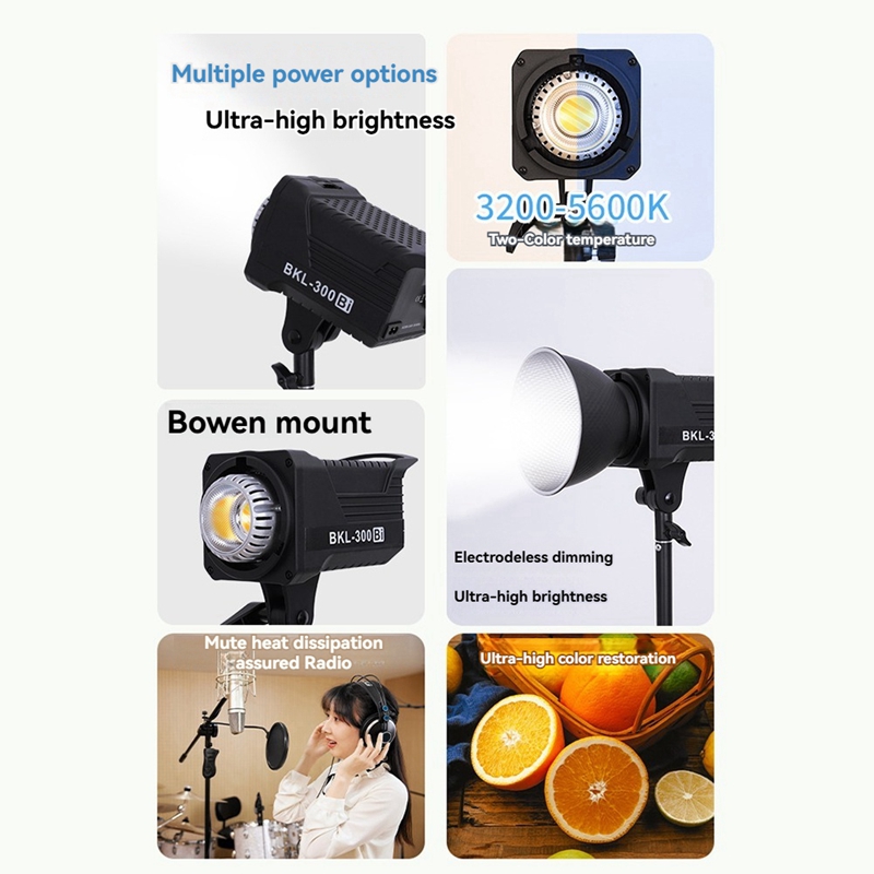 ไฟวิดีโอ LED แบบไบ 300W, ไฟ LE - Lighting In Photography บทวิจารณ์และราคา