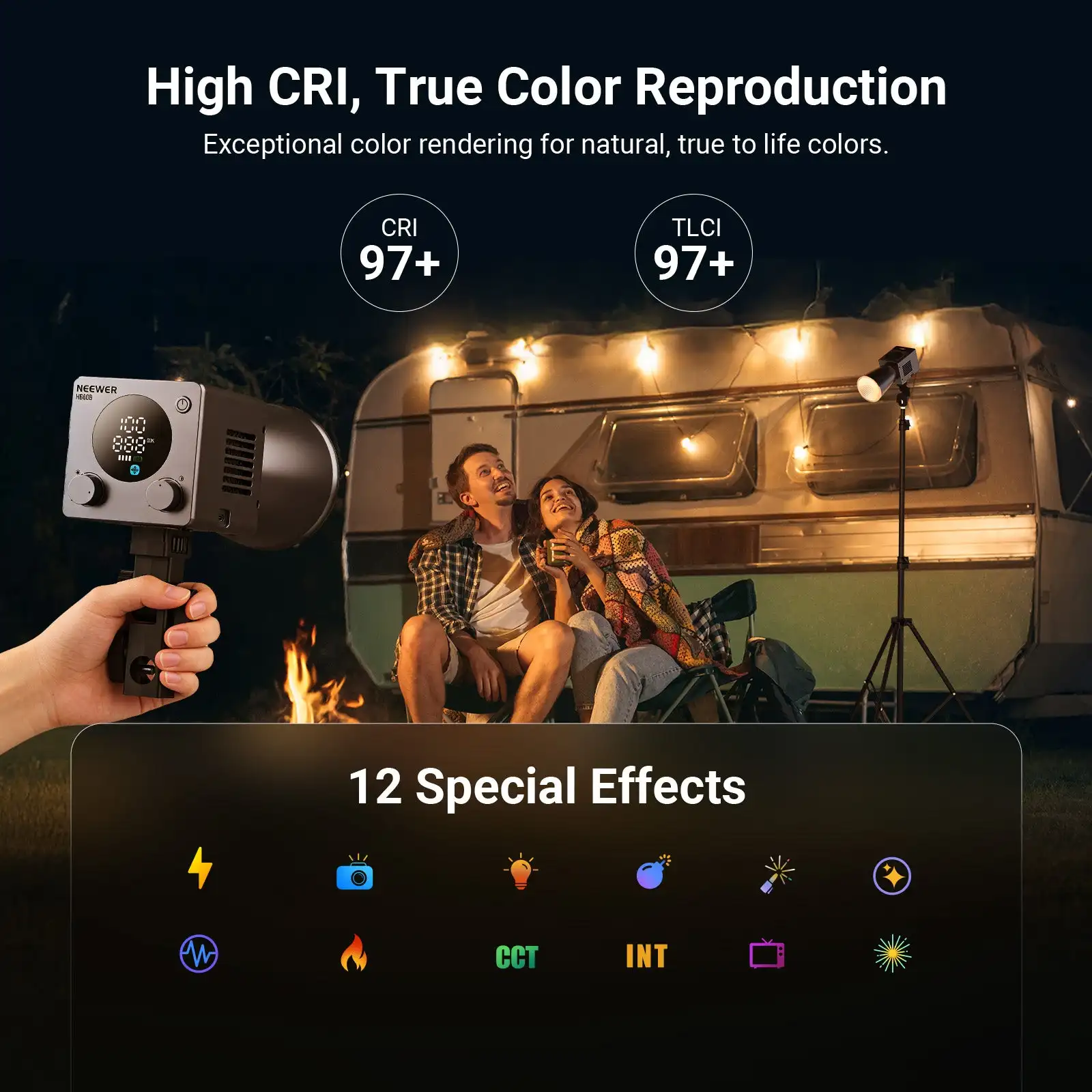ไฟวิดีโอ LED NEEWER HB60B 60W  - Photography Lighting Wireless บทวิจารณ์และราคา